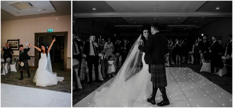 bride and grooms first dance