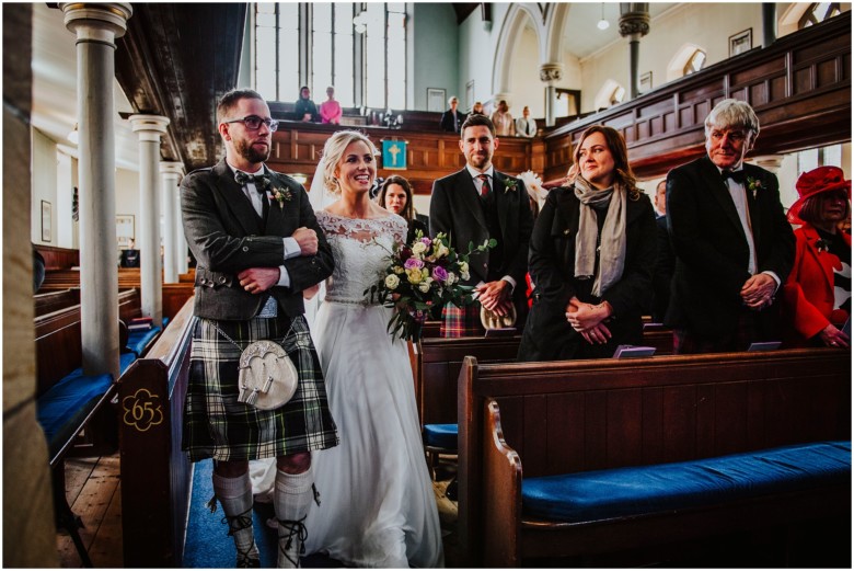 bride coming down the aisle