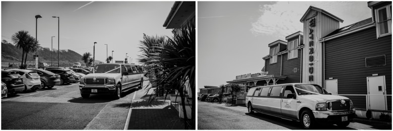 groom's wedding party bus