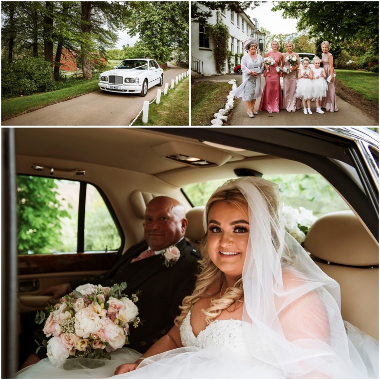 bride arriving for her wedding