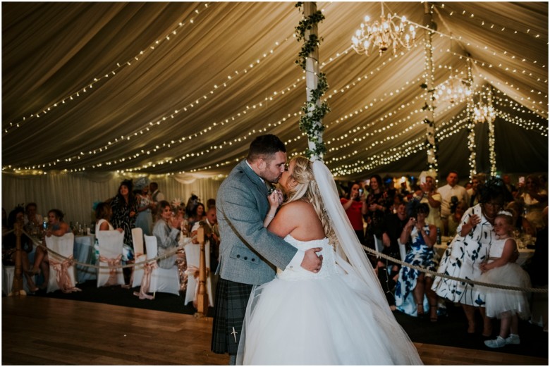 bride and groom first dance