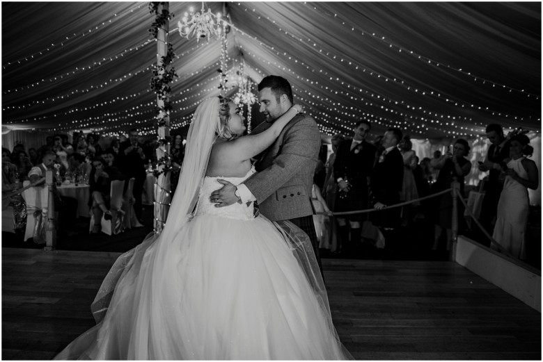 bride and groom first dance