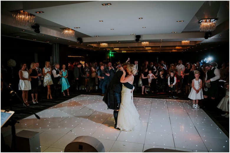 bride and groom first dance