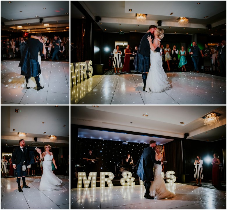 bride and groom first dance