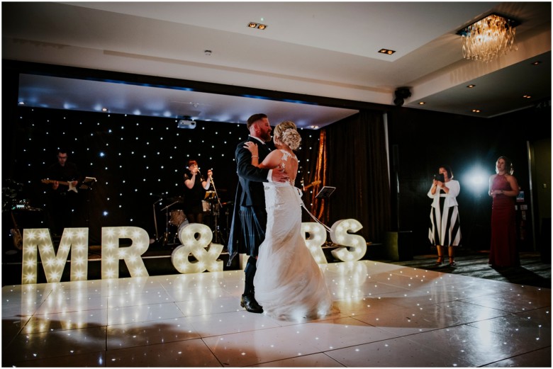 bride and groom first dance