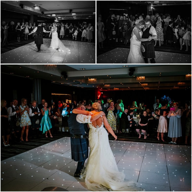 bride and groom first dance