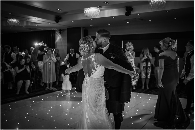 bride and groom first dance