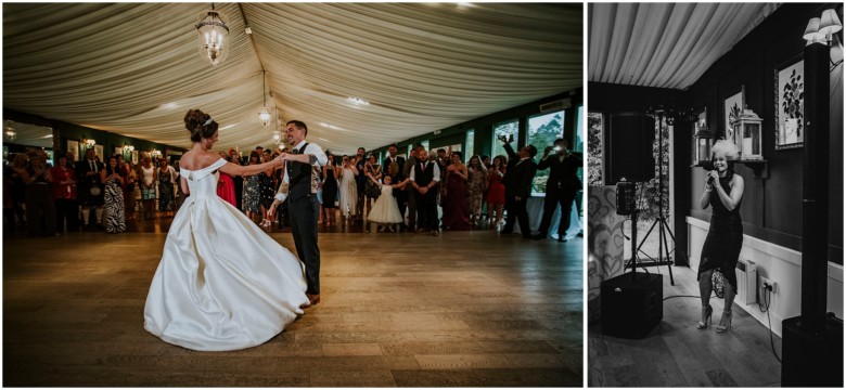 bride and groom first dance