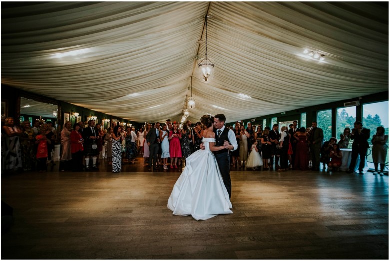 bride and groom first dance