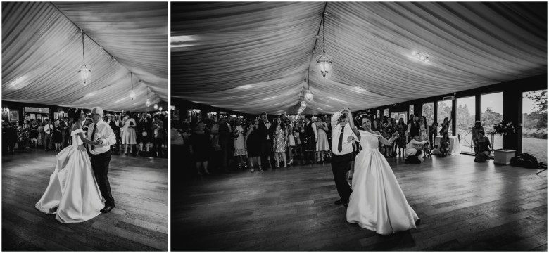 bride and groom first dance