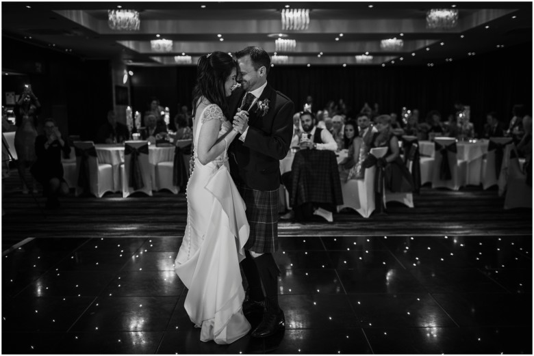 bride and groom first dance