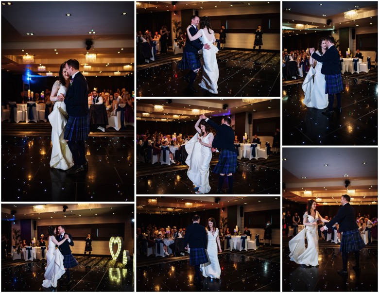 bride and groom first dance