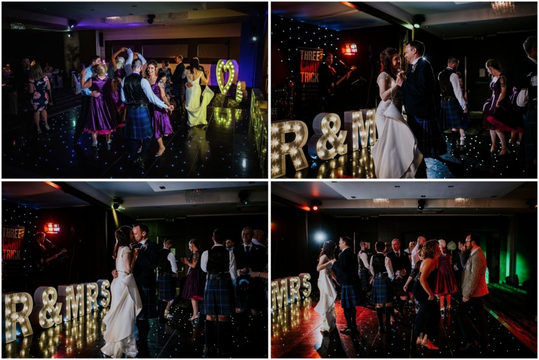 bride and groom first dance