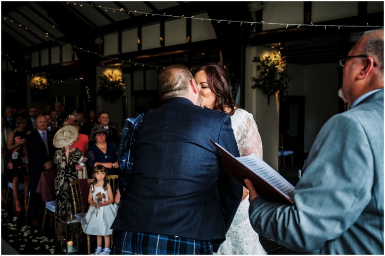 bride and groom at their wedding ceremony