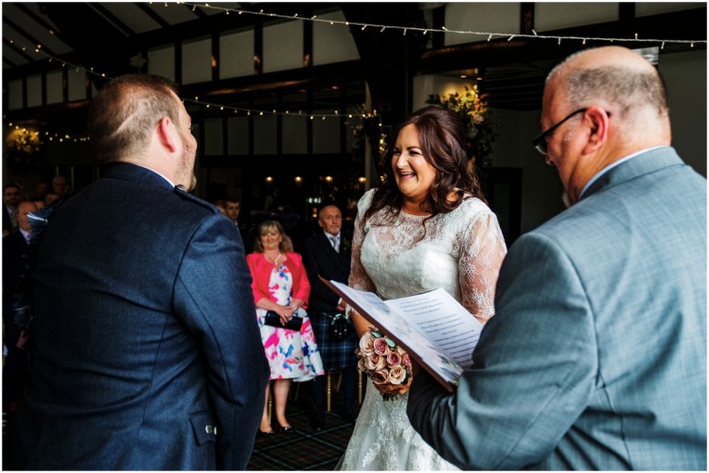 bride and groom at their wedding ceremony