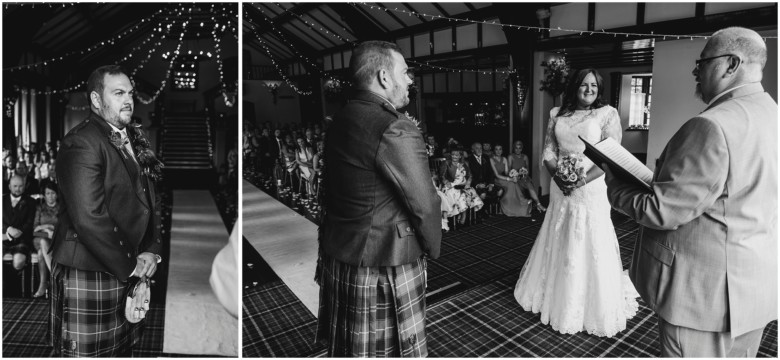 bride and groom at their wedding ceremony