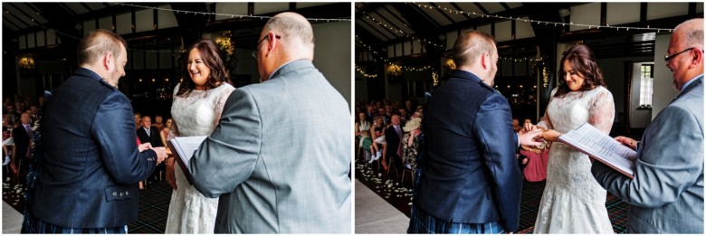 bride and groom at their wedding ceremony