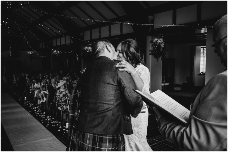 bride and groom at their wedding ceremony