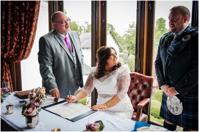 bride and groom at their wedding ceremony