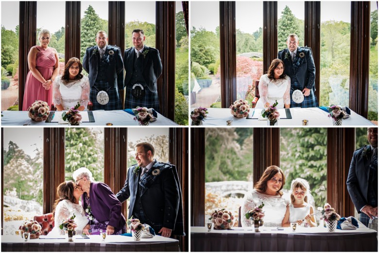 bride and groom at their wedding ceremony