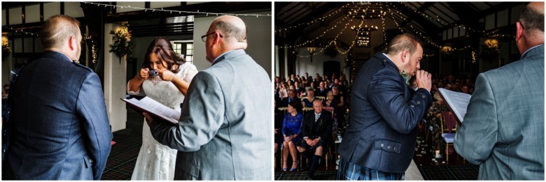 bride and groom at their wedding ceremony