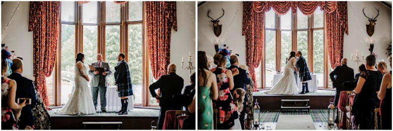 bride and groom at their wedding ceremony