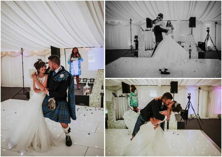 bride and groom first dance