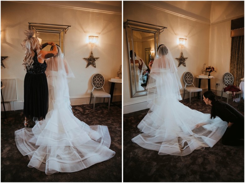 bride in her wedding dress