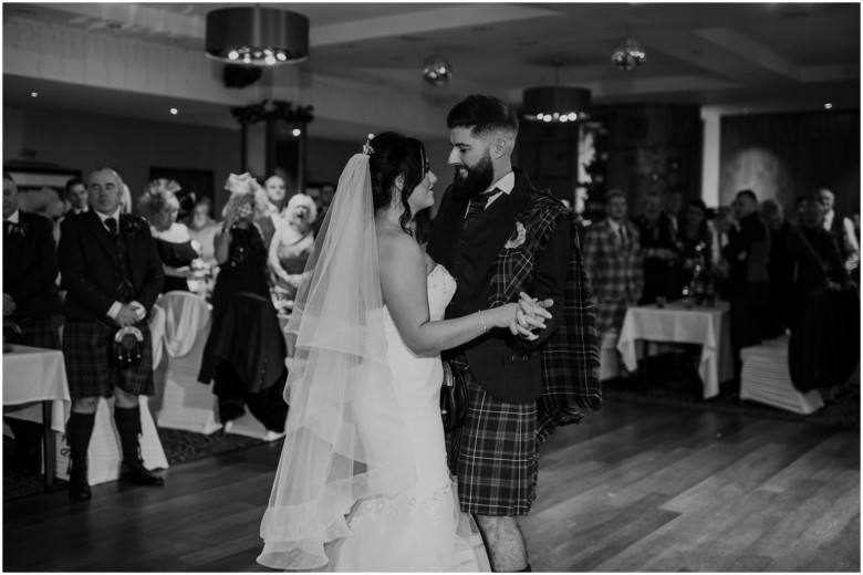 bride and grooms first dance