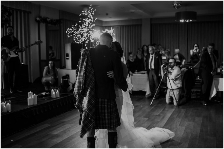 bride and grooms first dance