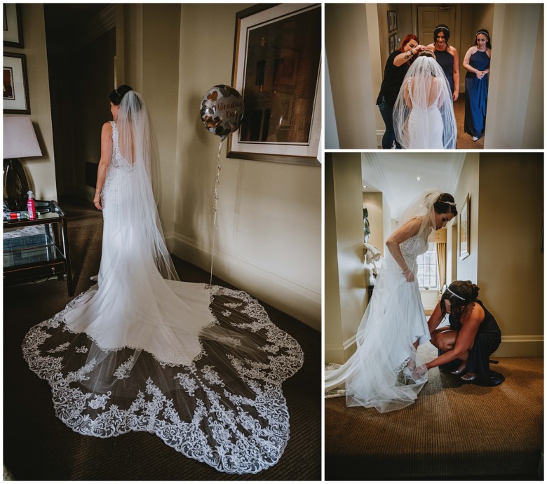 bride in her wedding dress