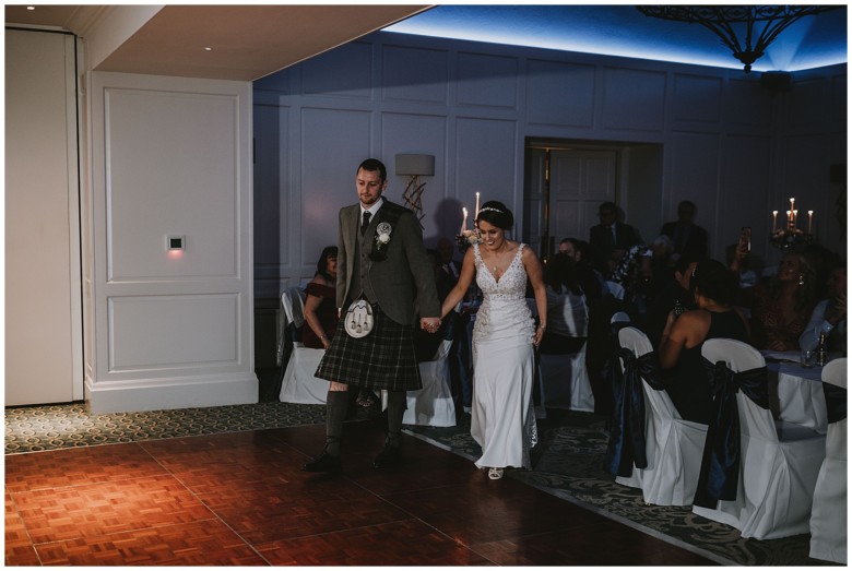 bride and grooms first dance