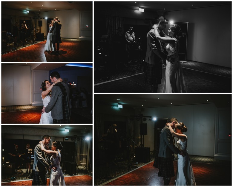 bride and grooms first dance