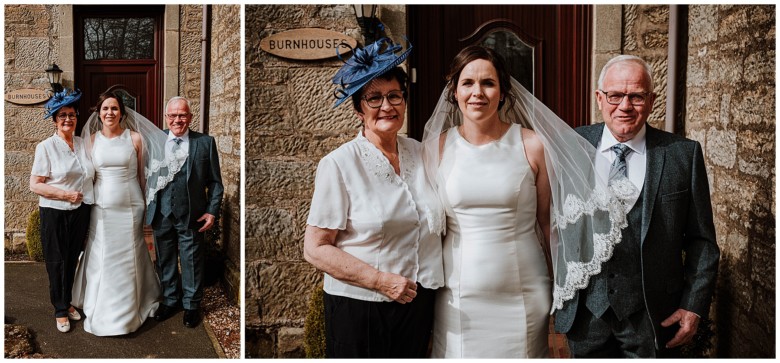bride with her mum and dad