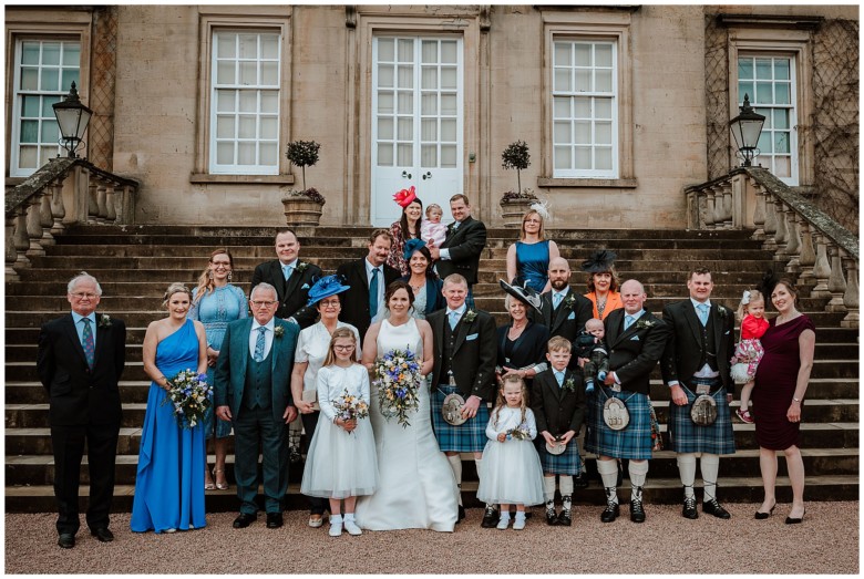 bridal party and guests